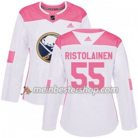 Buffalo Sabres Rasmus Ristolainen 55 Adidas 2017-2018 Weiß Pink Fashion Trikot Authentic - Dame